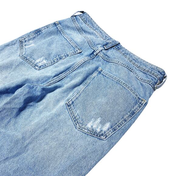 WE THE FREE Fast Times High-Rise Mom Jean Ripped Knees Button Fly Size 32 - Picture 7 of 9